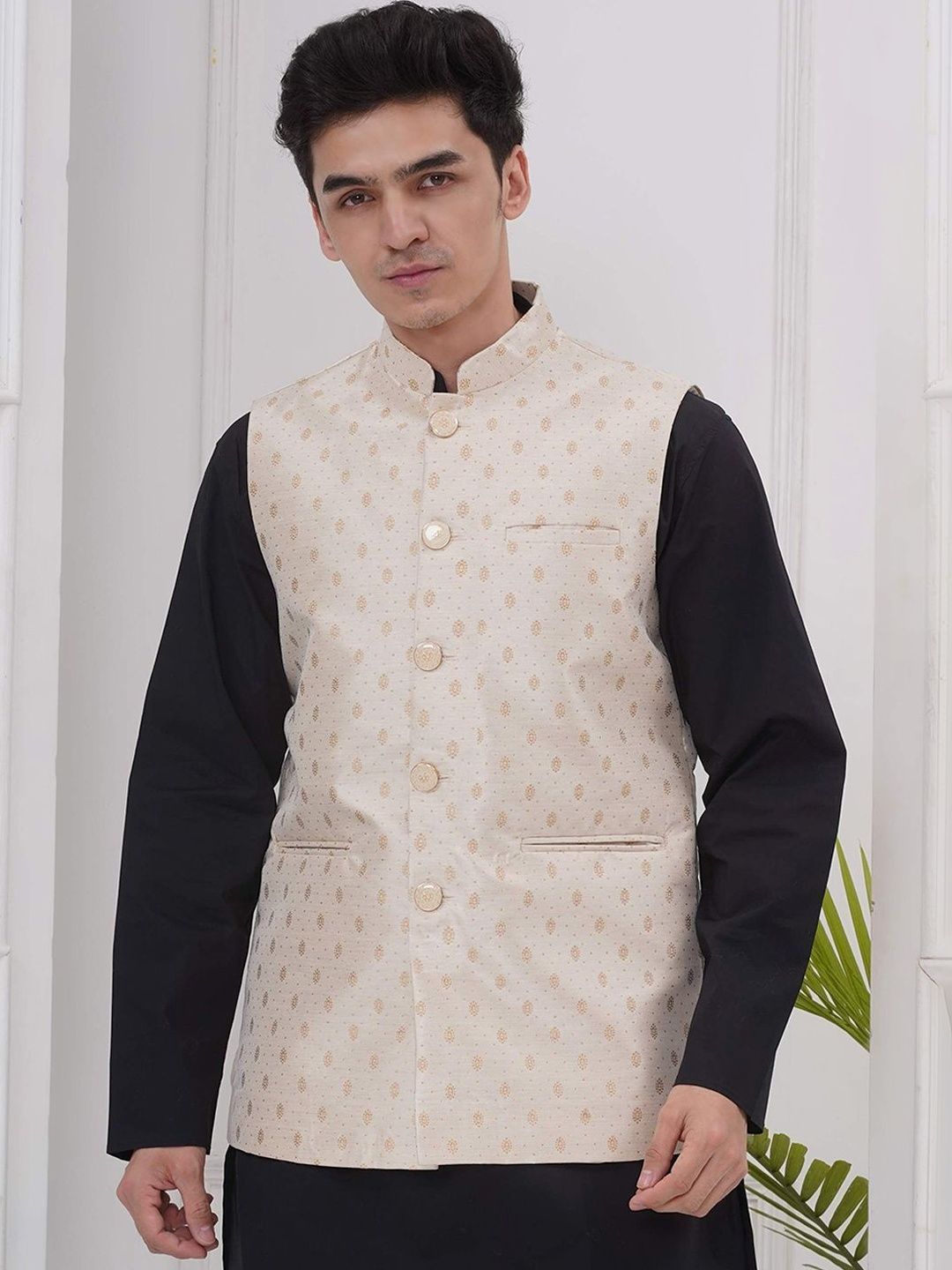 Moda Rapido Woven Design Satin Nehru Jackets-picture-34
