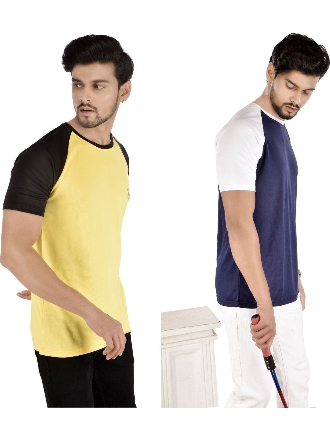 JEIRI Men Colourblocked T-shirt-image-28