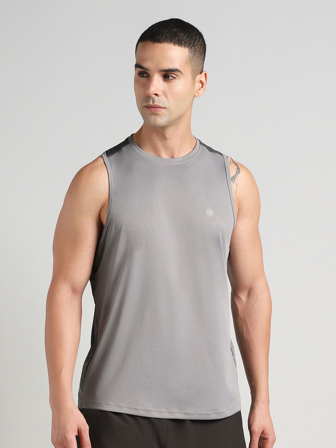 CULT Men Grey Urban Camo Motion Forward Running Tank-picture-11