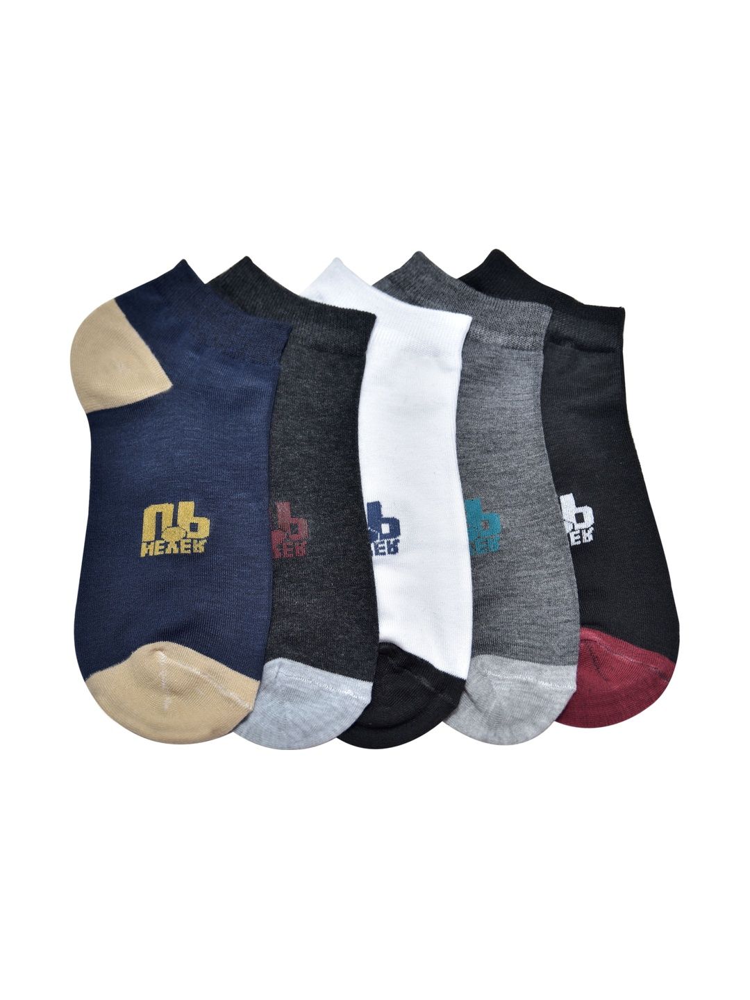 GARUN Men Pack of 5 Cotton Patterned Ankle Length Socks-picture-47