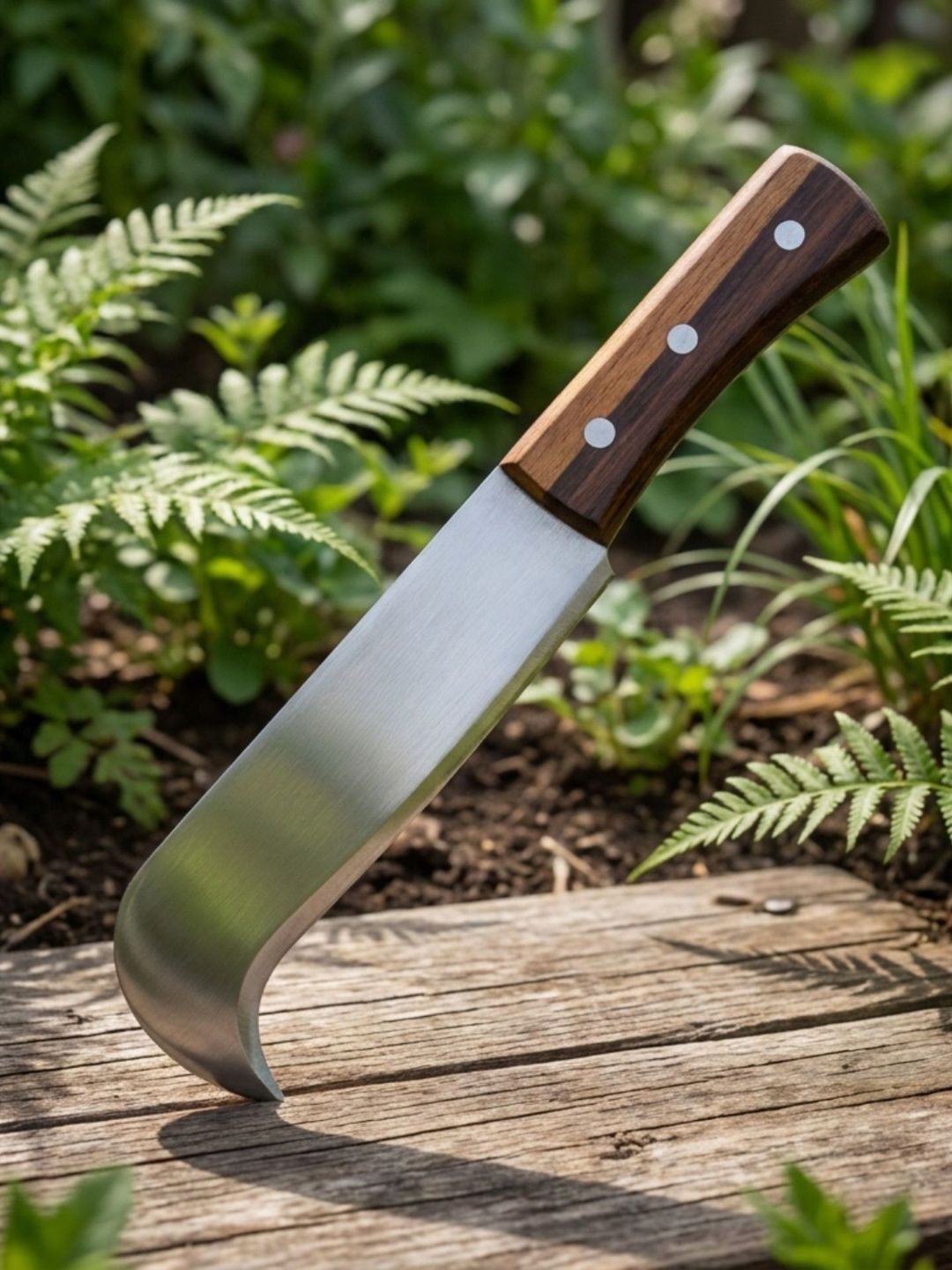 ecofynd Brown Heavy Duty Garden Billhook Knife-picture-33