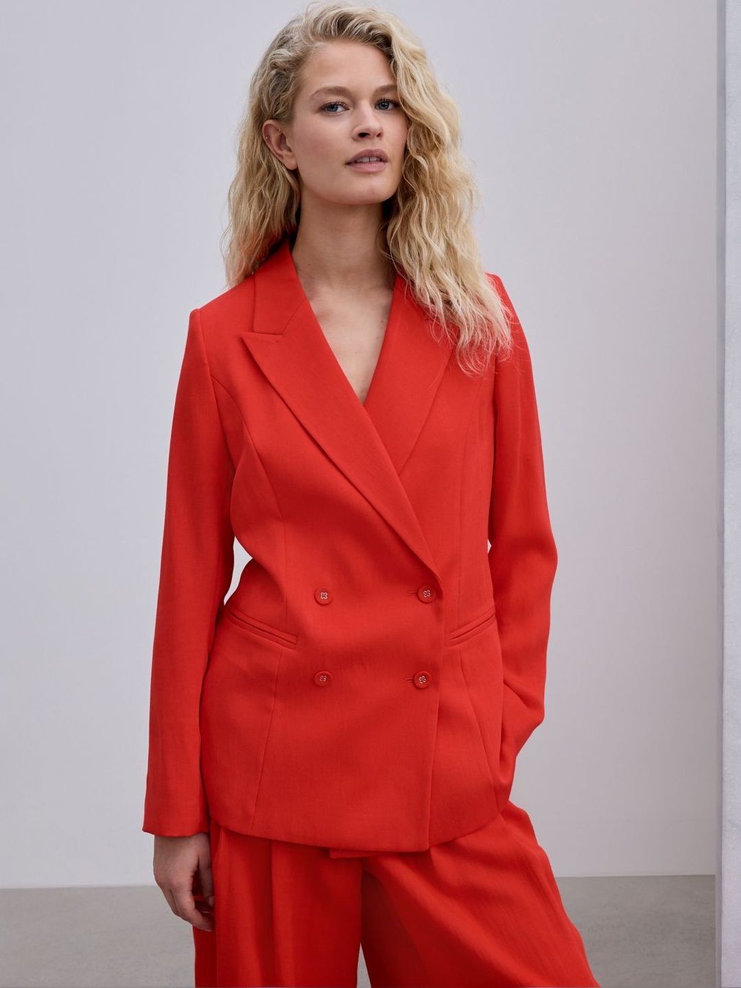 NEXT Notched Lapel Double Breasted Semiformal Blazer-picture-48