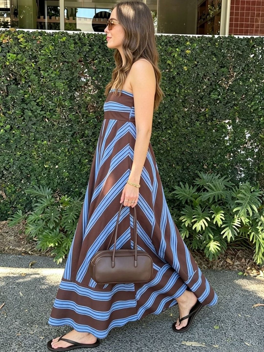 JC Mode Striped A-Line Maxi Dress-picture-27