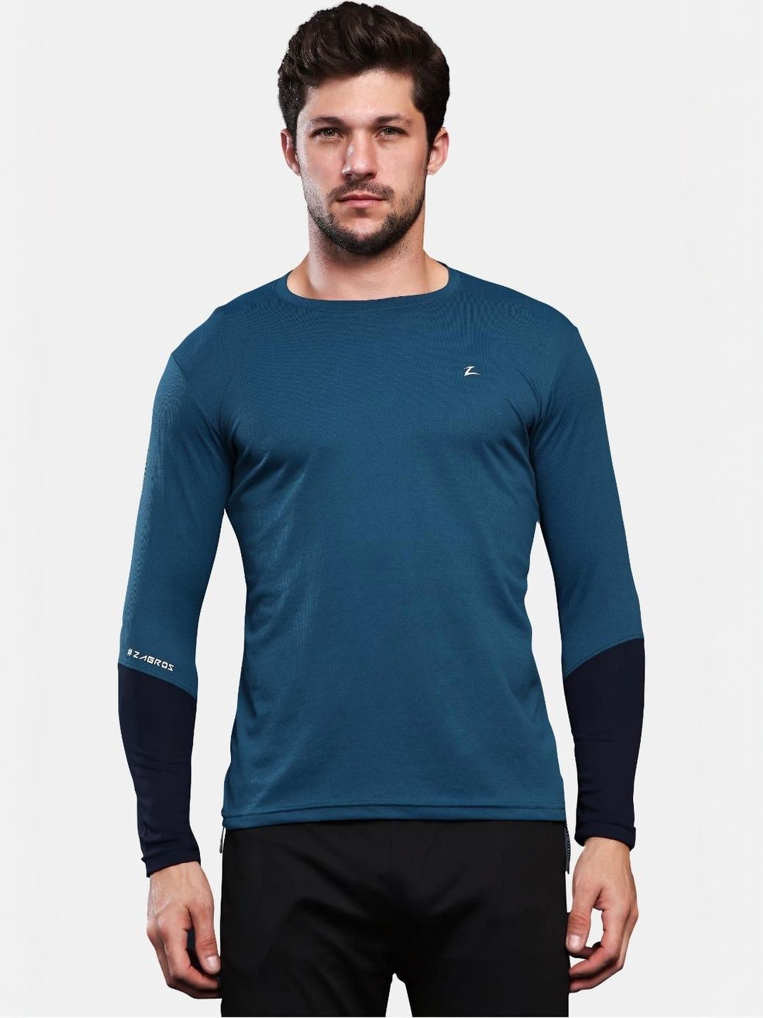 Z Zagros Men Brand Logo Colourblocked T-shirt-picture-29