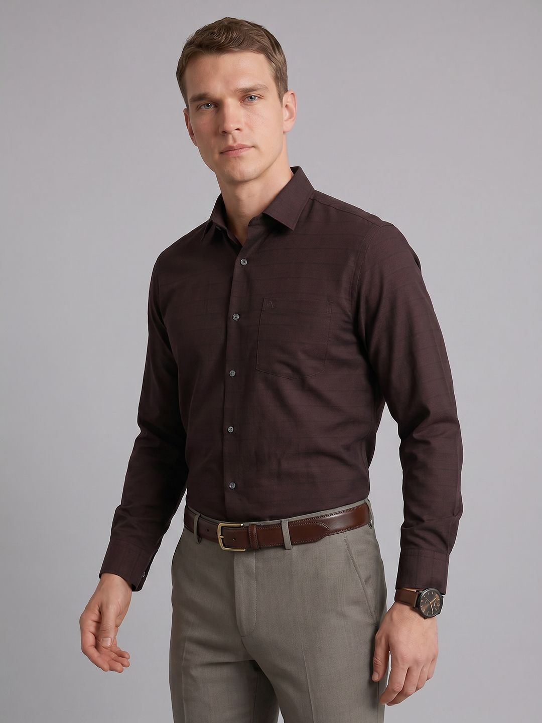 Arrow Checked Slim Fit Pure Cotton Formal Shirt-picture-17