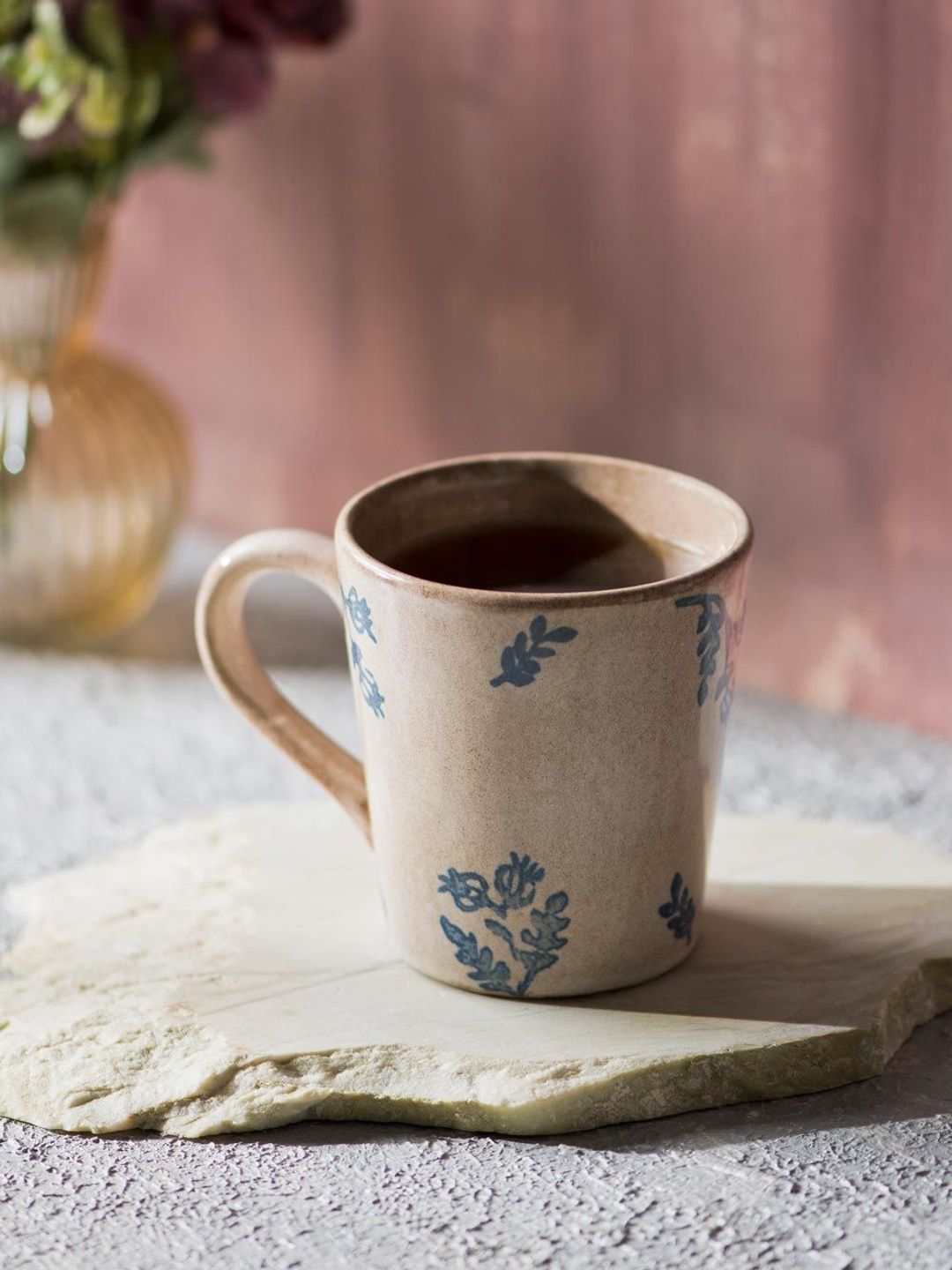 Fabindia Blue Printed Ceramic Glossy Mugs Set of Cups and Mugs-picture-19