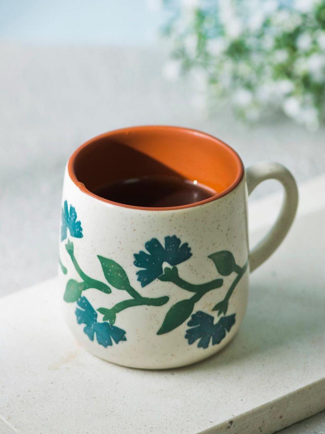 Fabindia Brown Printed Ceramic Glossy Mugs Set of Cups and Mugs-picture-18