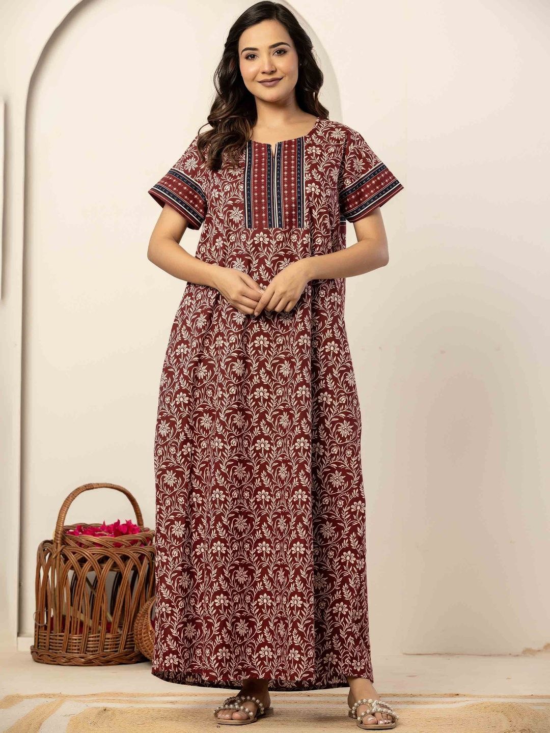 Nihsamah Printed Maxi Nightdress-picture-41