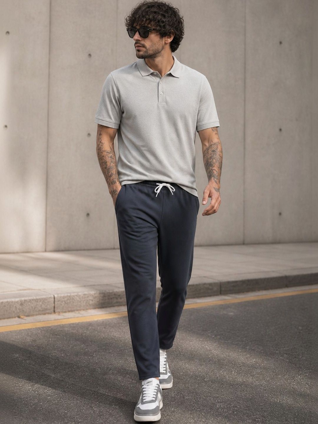 THE BEETEL HOUSE Men Regular Fit Textured Training Track Pants-picture-34