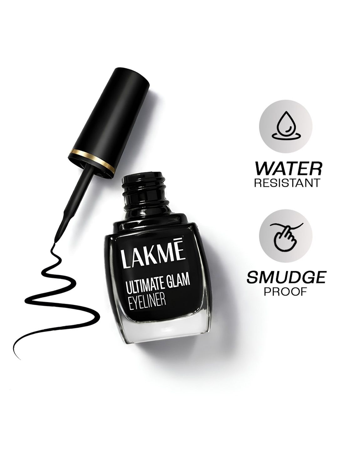 Lakme Ultimate Glam Eye Liner With Semi Matte Finish Water & Smudgeproof 9ml - Black