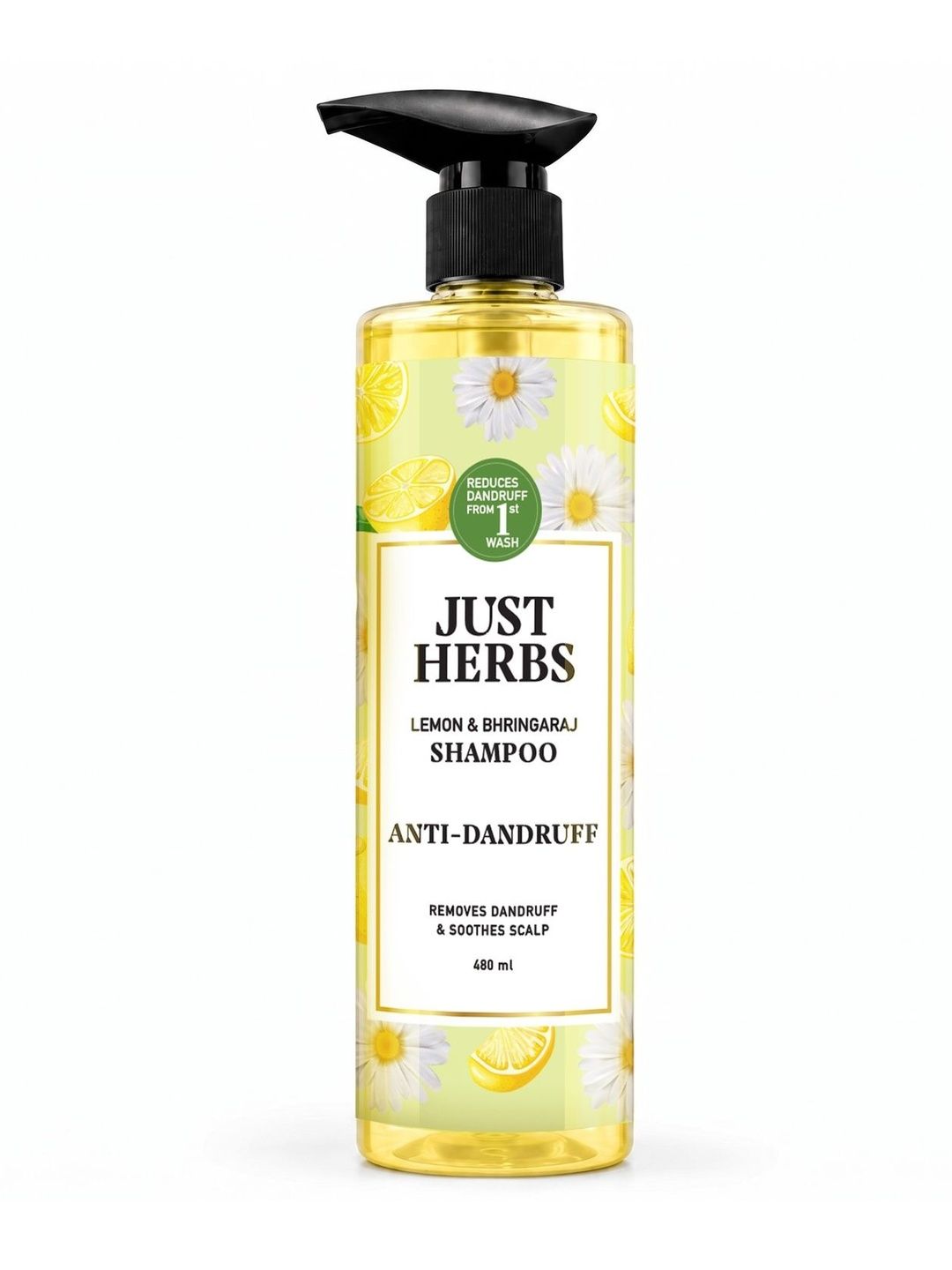 Just Herbs Anti Dandruff Lemon & Bhringaraj Shampoo 480ml-image-23