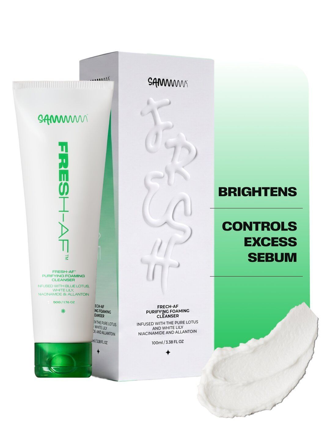 Sammmm Fresh-AF Sebum Control Face Wash With Niacinamide - 50 g-picture-11