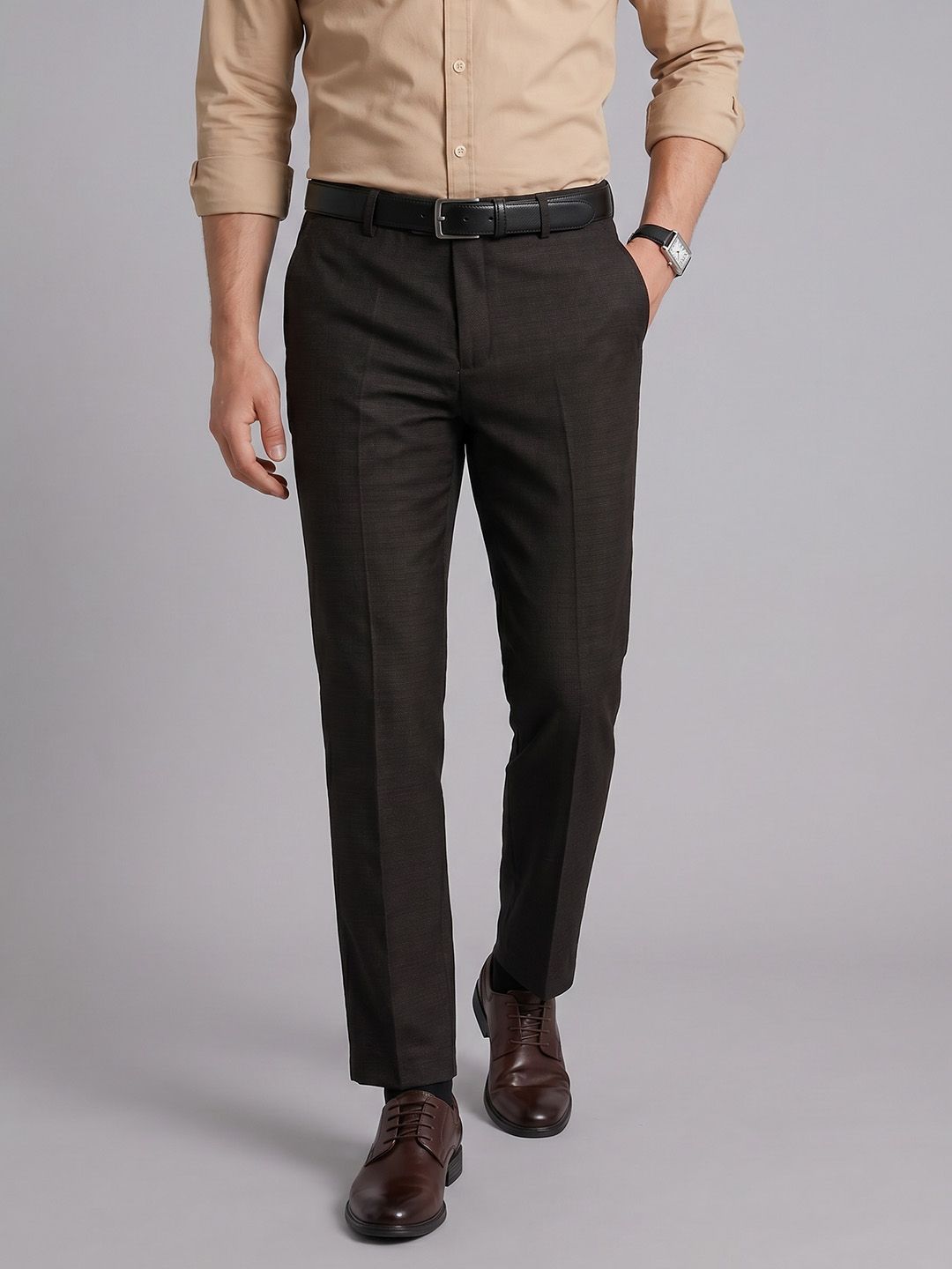 Arrow Men Mid-Rise Formal Trousers-picture-30