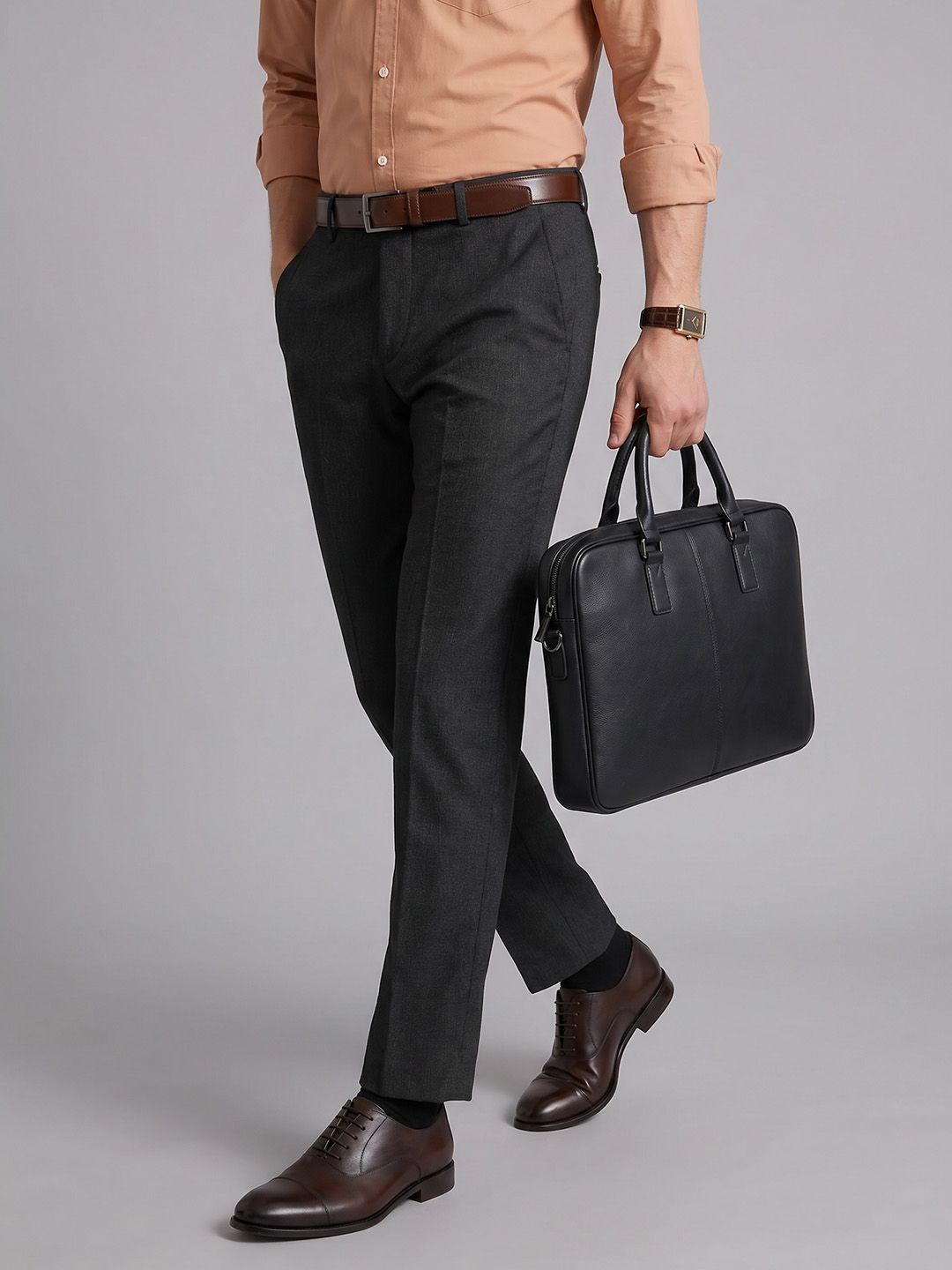 Arrow Men Mid-Rise Formal Trousers-picture-29