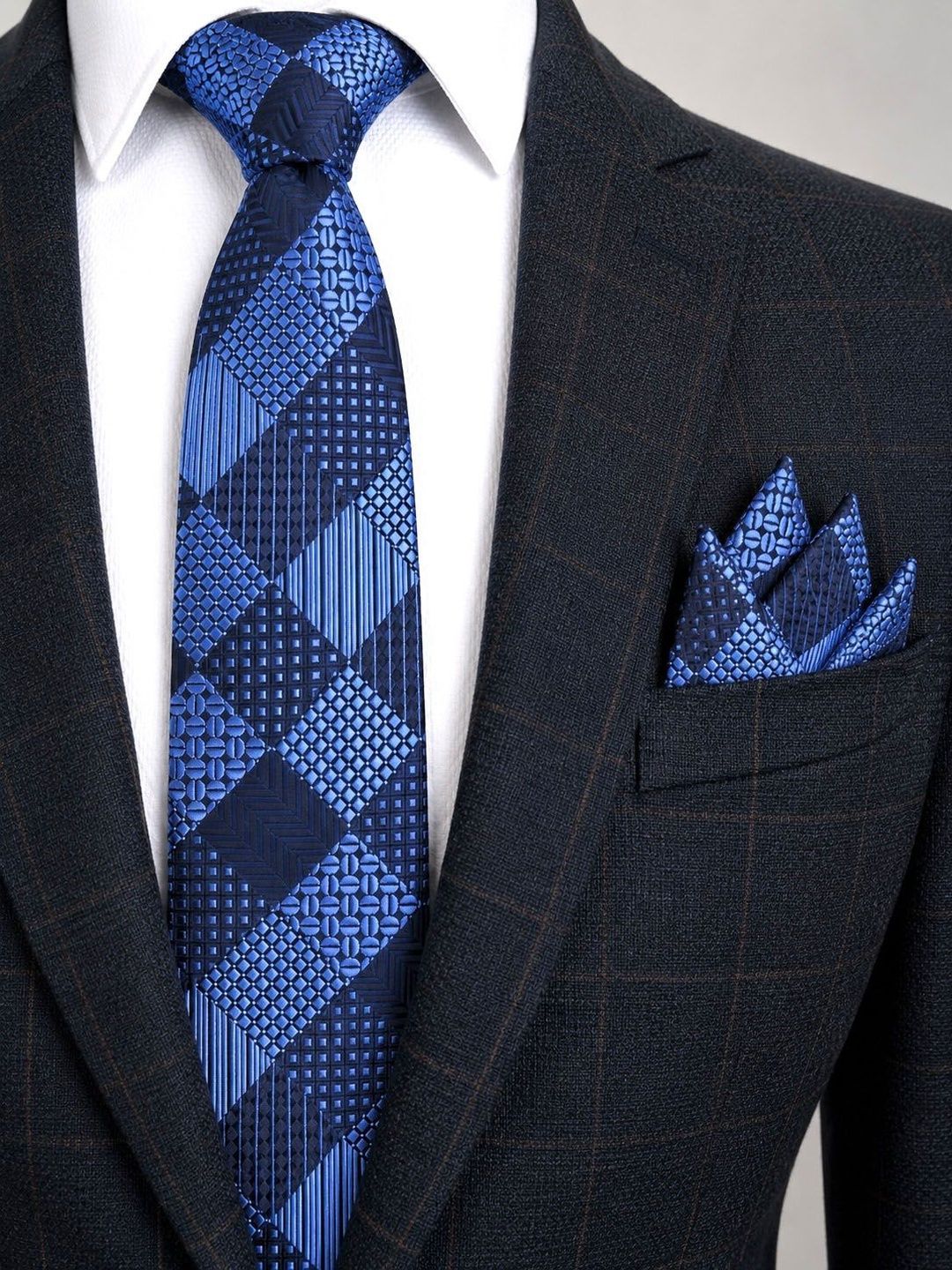 Cazzano Men Checked Skinny Tie-picture-36