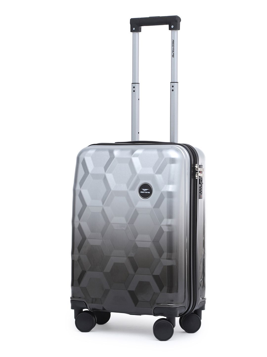 Red Tape Geometric 360-Degree Rotation Non-Padded Trolley Bag-picture-43
