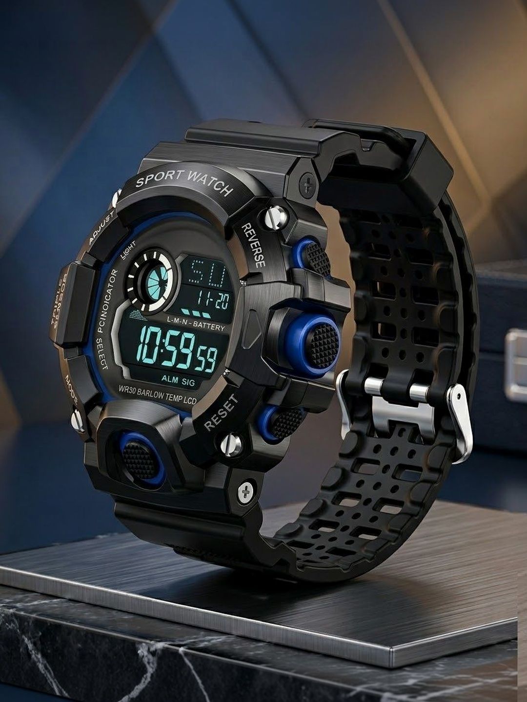 Moover Men Dial & Straps Digital Chronograph Watch gsk-blue-00j6-image-38