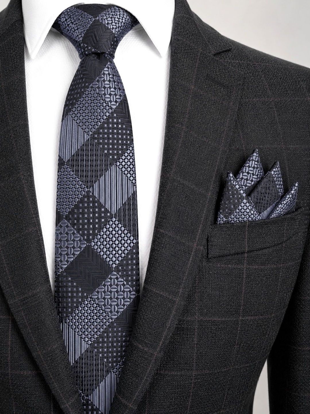 Cazzano Men Checked Skinny Tie-picture-29