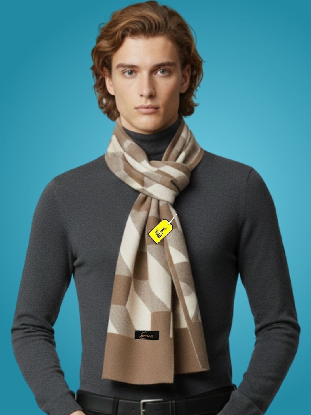 MHAX Men Patterned Merino Wool Mufflers-picture-29