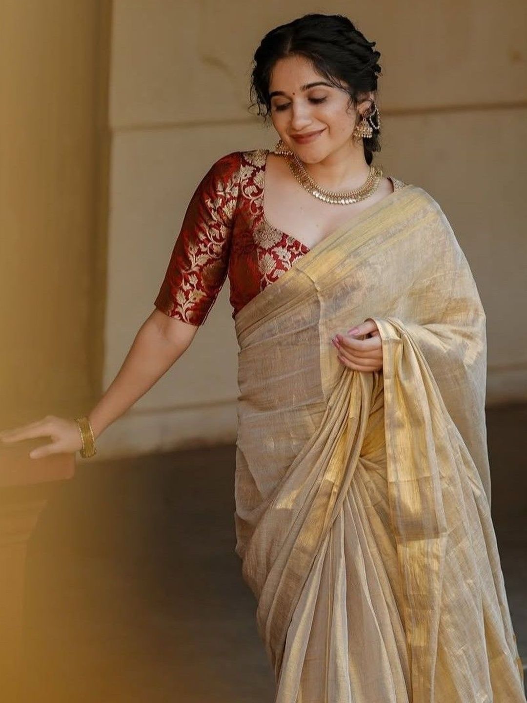 MS SARADA HANDLLOM Woven Design Pure Cotton Handloom Taant Saree-picture-44