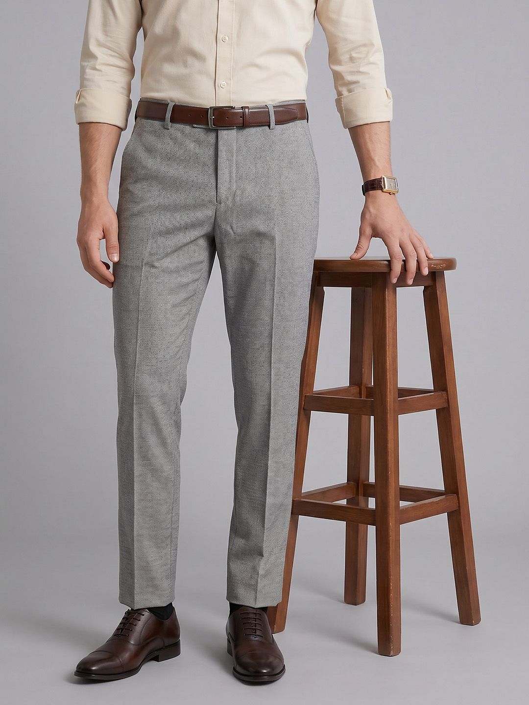 Arrow Men Mid-Rise Formal Trousers-picture-27