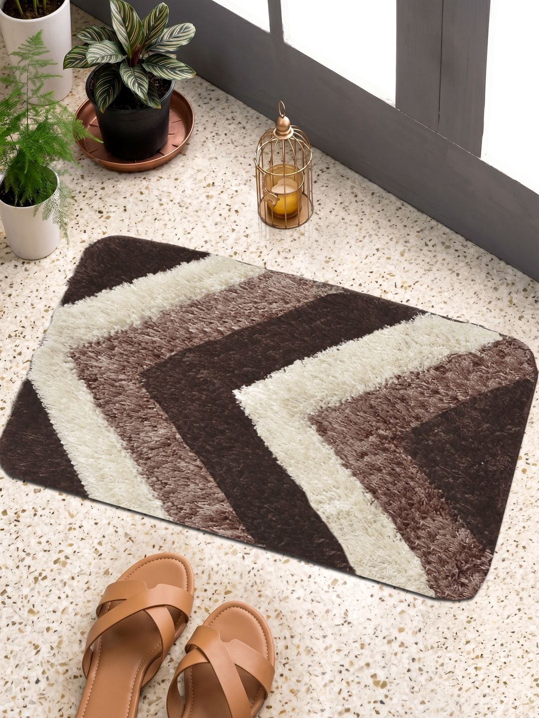 FABINALIV Brown Self-Designed Anti-Skid Doormats-image-31