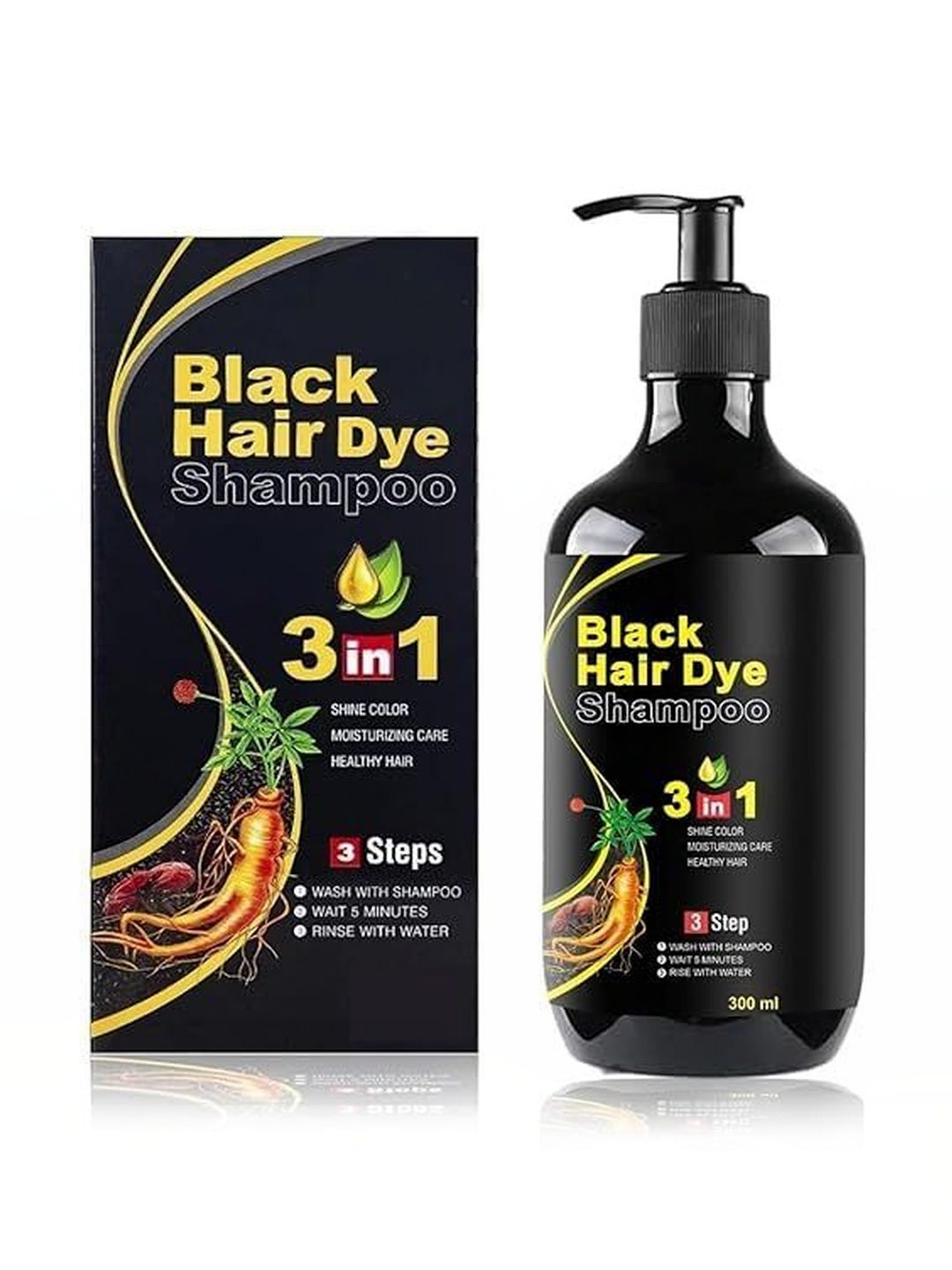 MR.THINDZ 3 In 1 Black Hair Dye Shampoo - 300 ml-picture-14