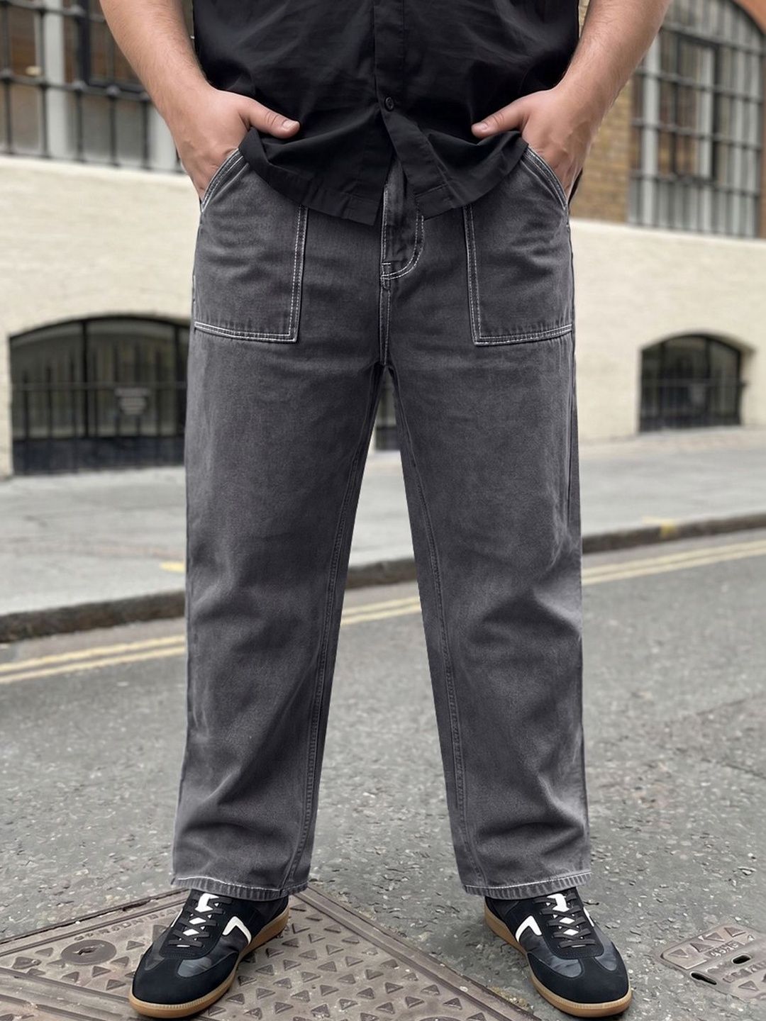 Urbano Plus Men Loose Mid-Rise Low Distress Jeans-picture-45