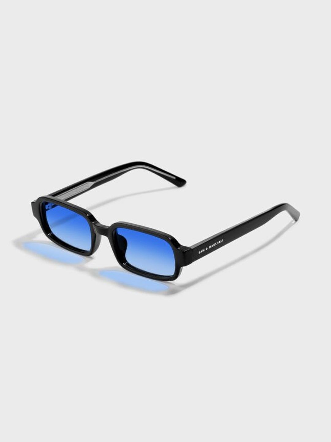 SAM & MARSHALL Unisex Blue Lens & Black Rectangle Sunglasses with-picture-46