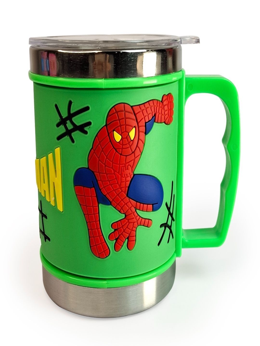 DMRD MART Green Printed Textured Stainless Steel Matte Mugs Set of Cups and Mugs-picture-6