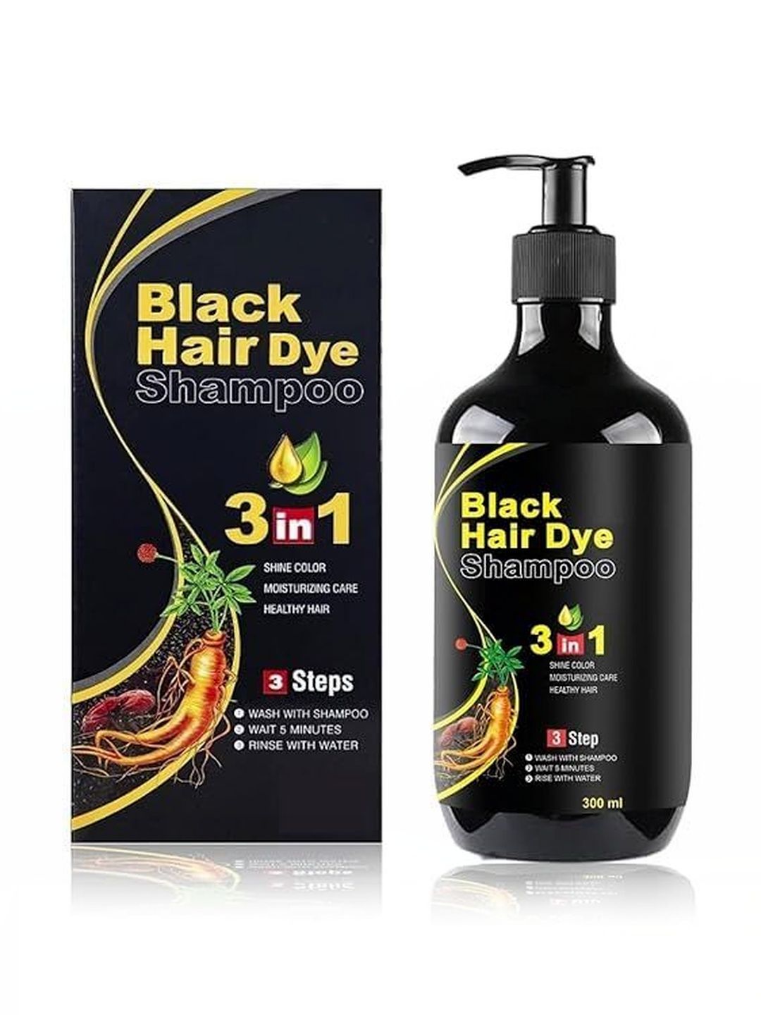 MR.THINDZ 3 In 1 Black Hair Dye Shampoo - 300 ml-picture-17