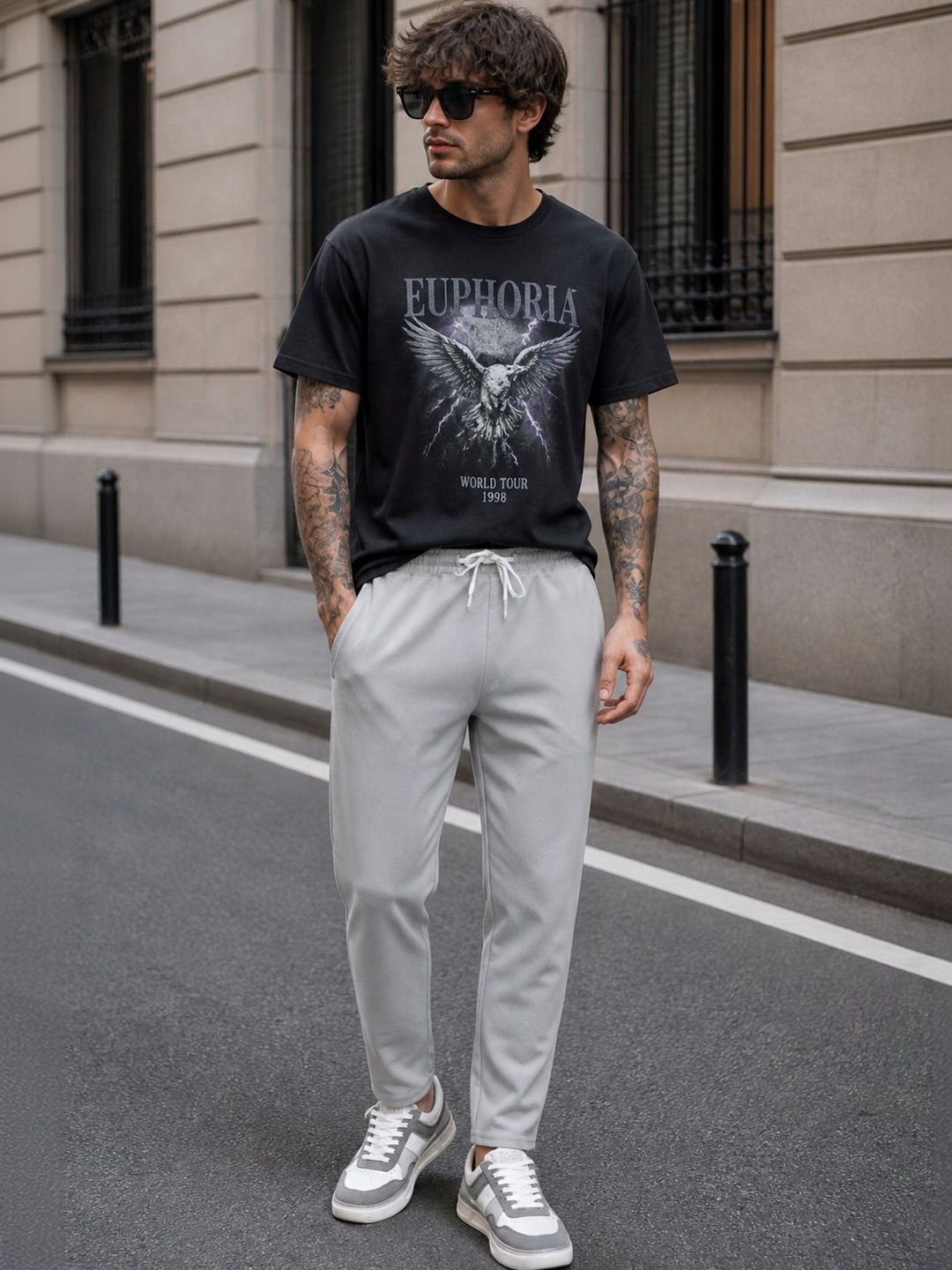 THE BEETEL HOUSE Men Regular Fit Self Design Track Pants-image-39