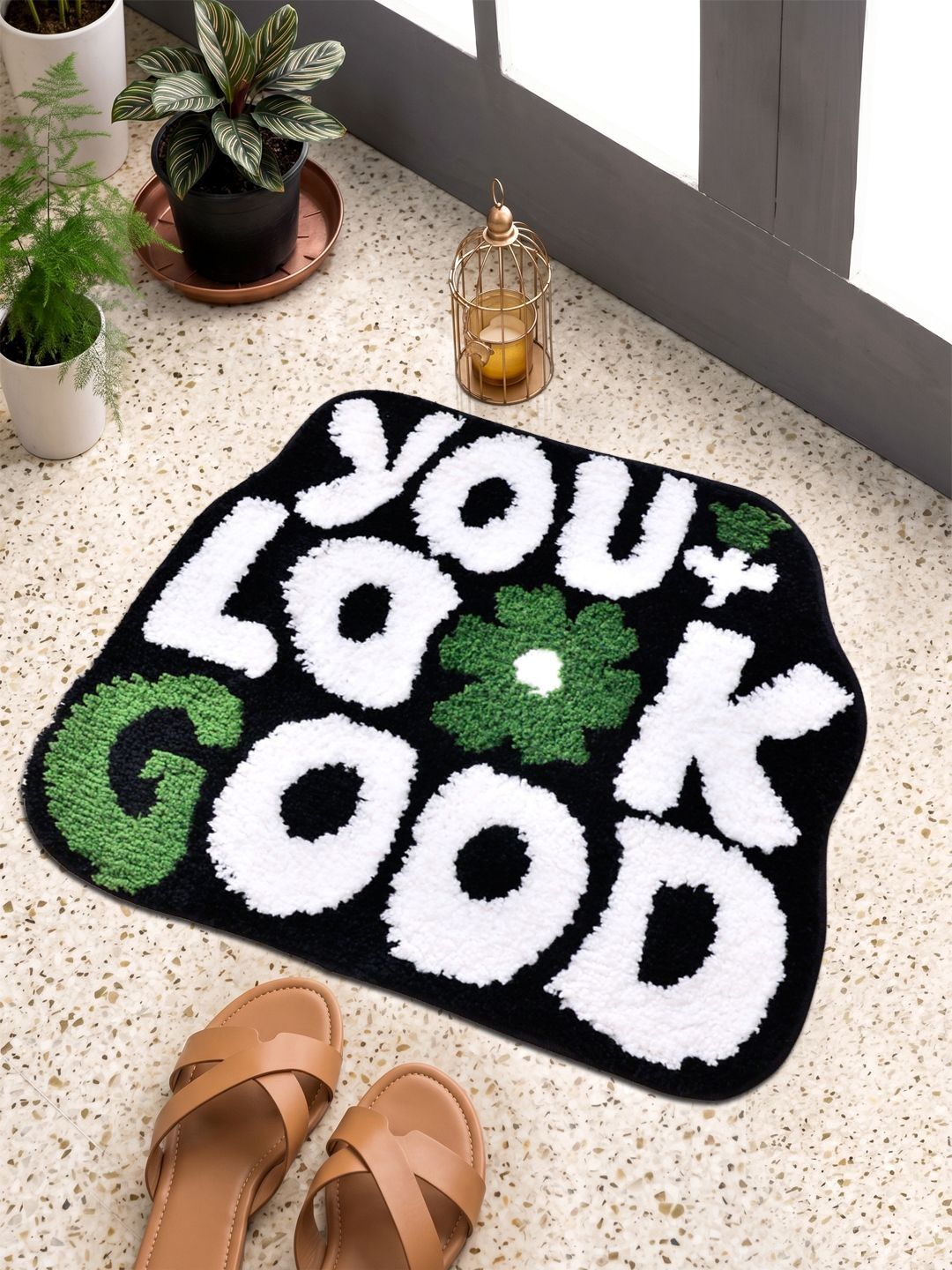 FABINALIV Green Self-Designed Anti-Skid Doormats-image-44