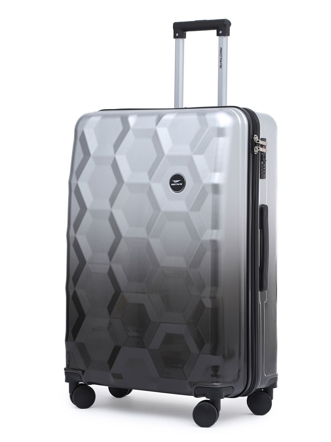 Red Tape Geometric 360-Degree Rotation Non-Padded Trolley Bag-picture-16