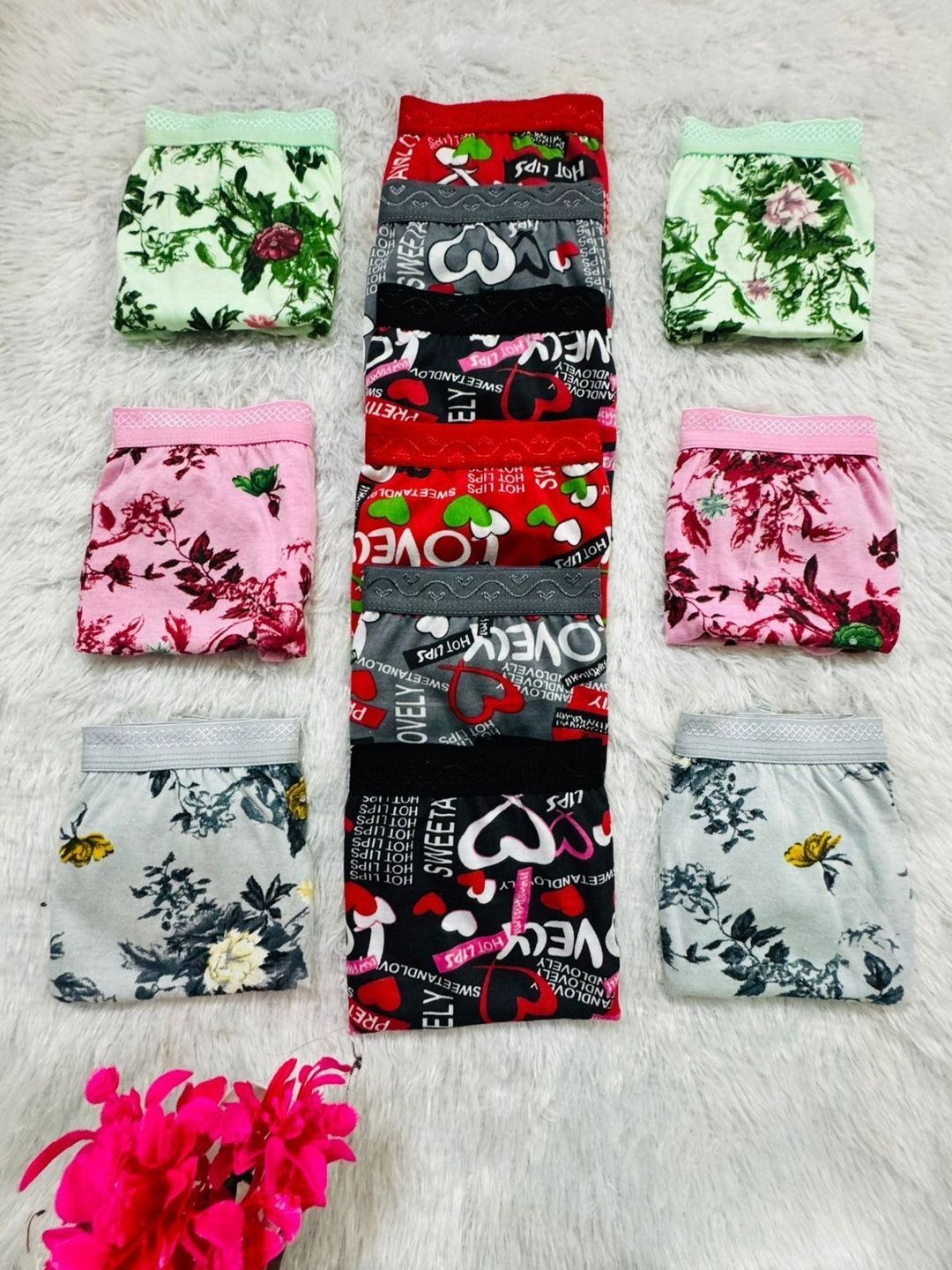 THE TUSHT Women Pack of 12 Printed Basic Briefs-picture-27