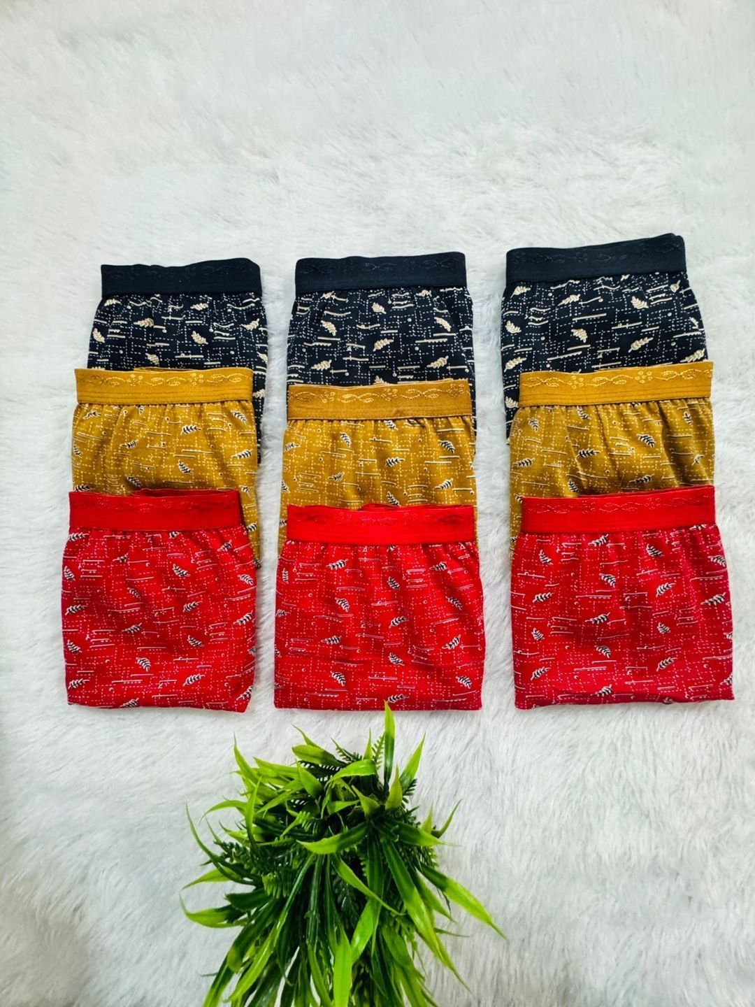 THE TUSHT Women Pack of 9 Self Design Basic Briefs-picture-16