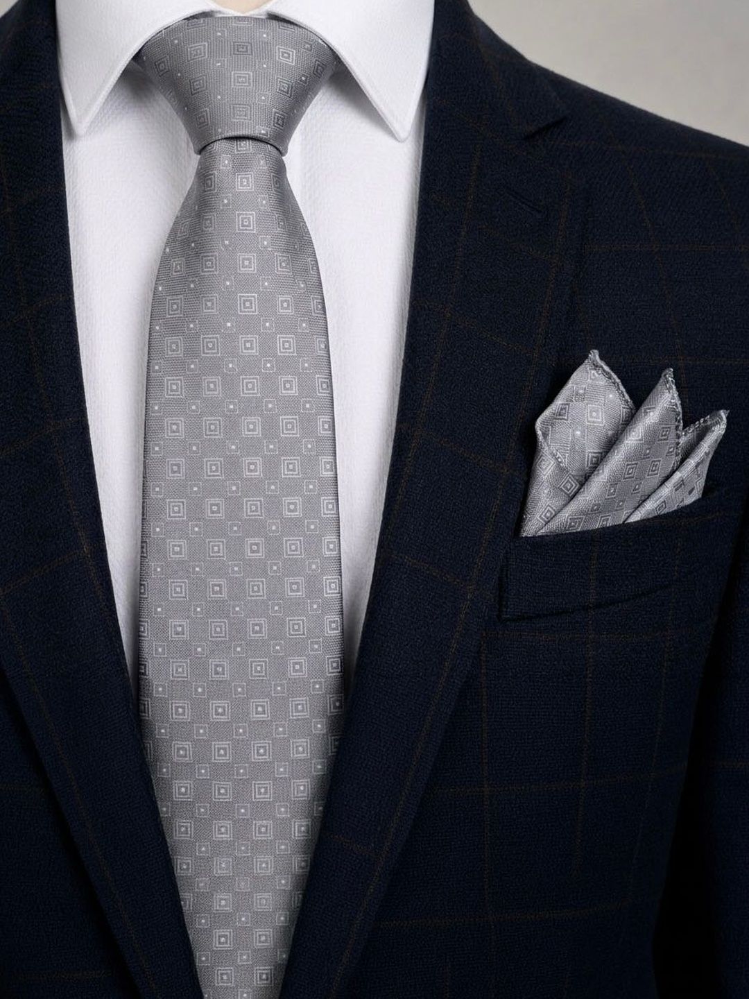 Cazzano Men Checked Skinny Tie-picture-39