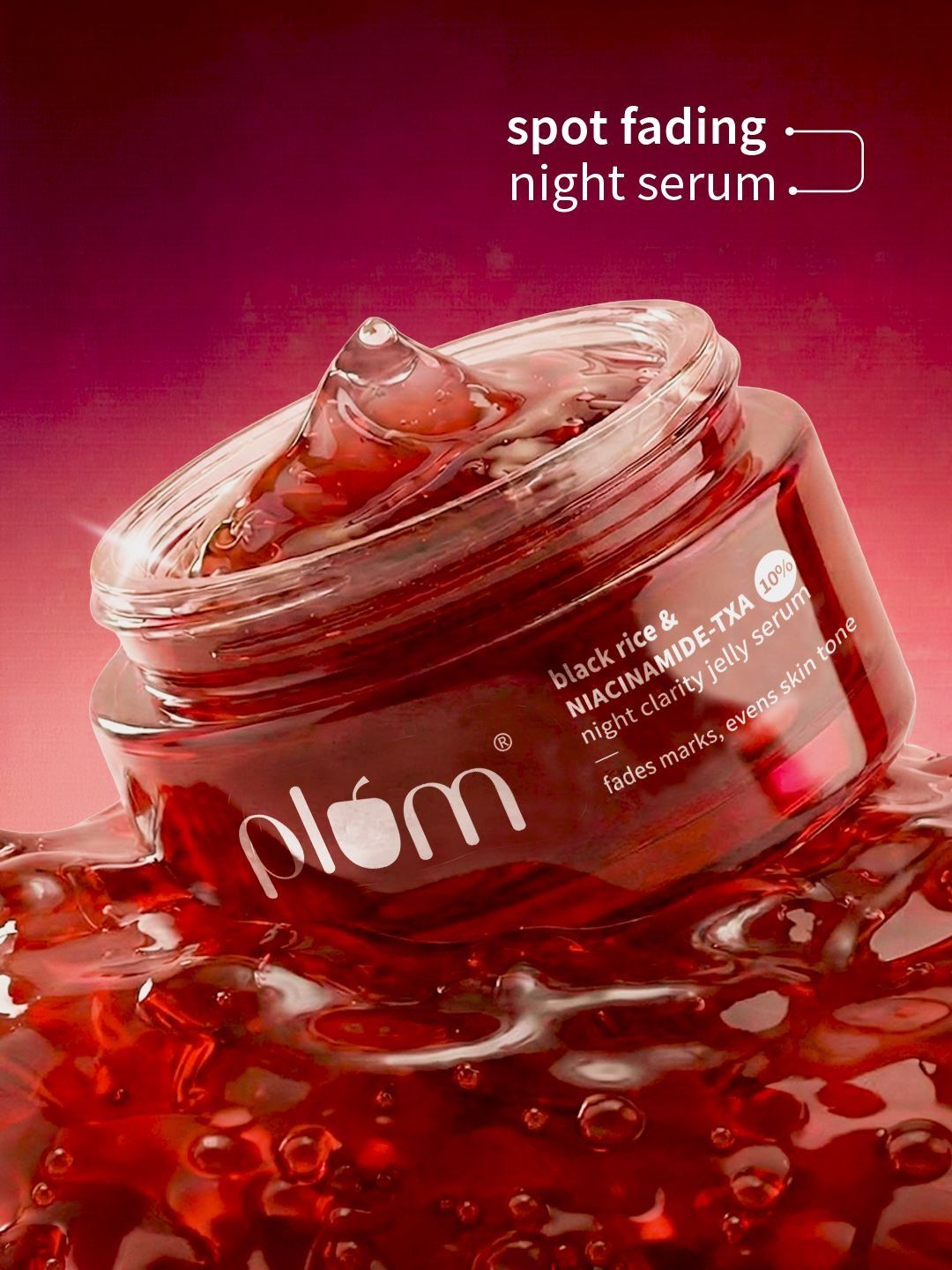 Plum Black Rice & Niacinamide TXA 10% Night Clarity Jelly Serum - 25ml-image-4