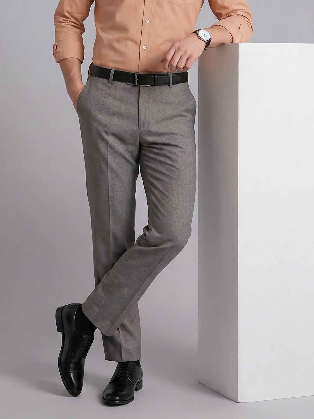 Arrow Men Tapered Fit Formal Trousers-picture-23