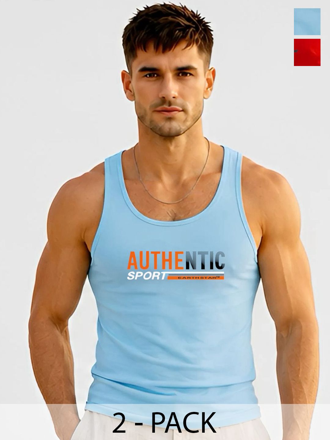 EARTH STAR Printed Cotton Blend Tank-image-44