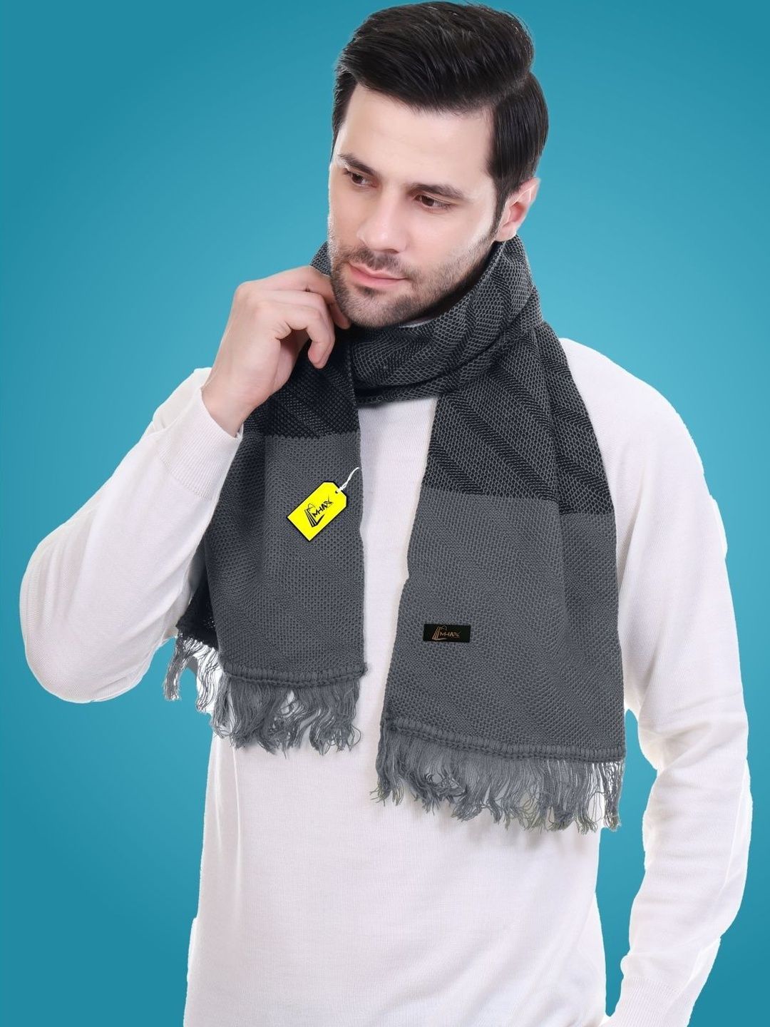 MHAX Men Patterned Merino Wool Mufflers-picture-8