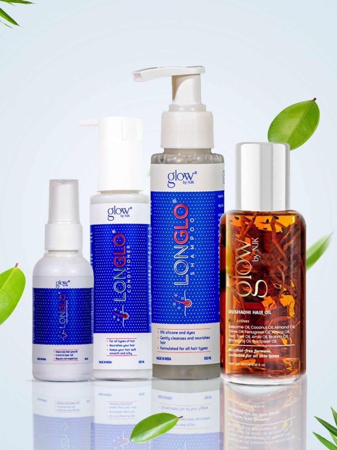 glowbynjk Set Of 4 Oushadhi Oil Shampoo, Conditioner & Serum-image-41