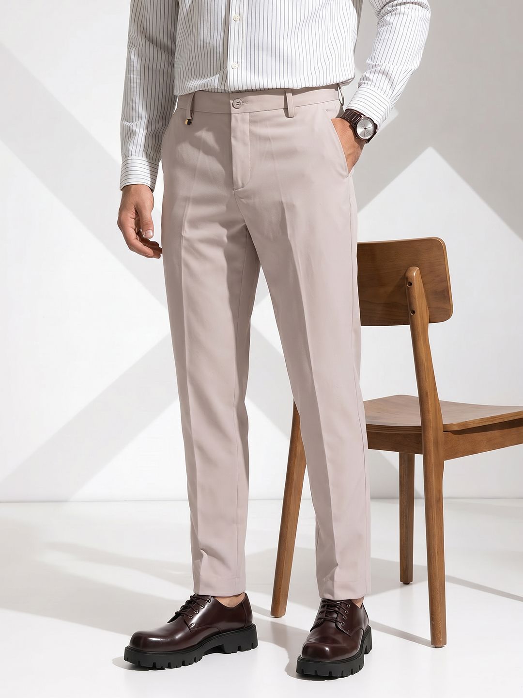 INVICTUS Men Woven Formal Trousers-picture-17