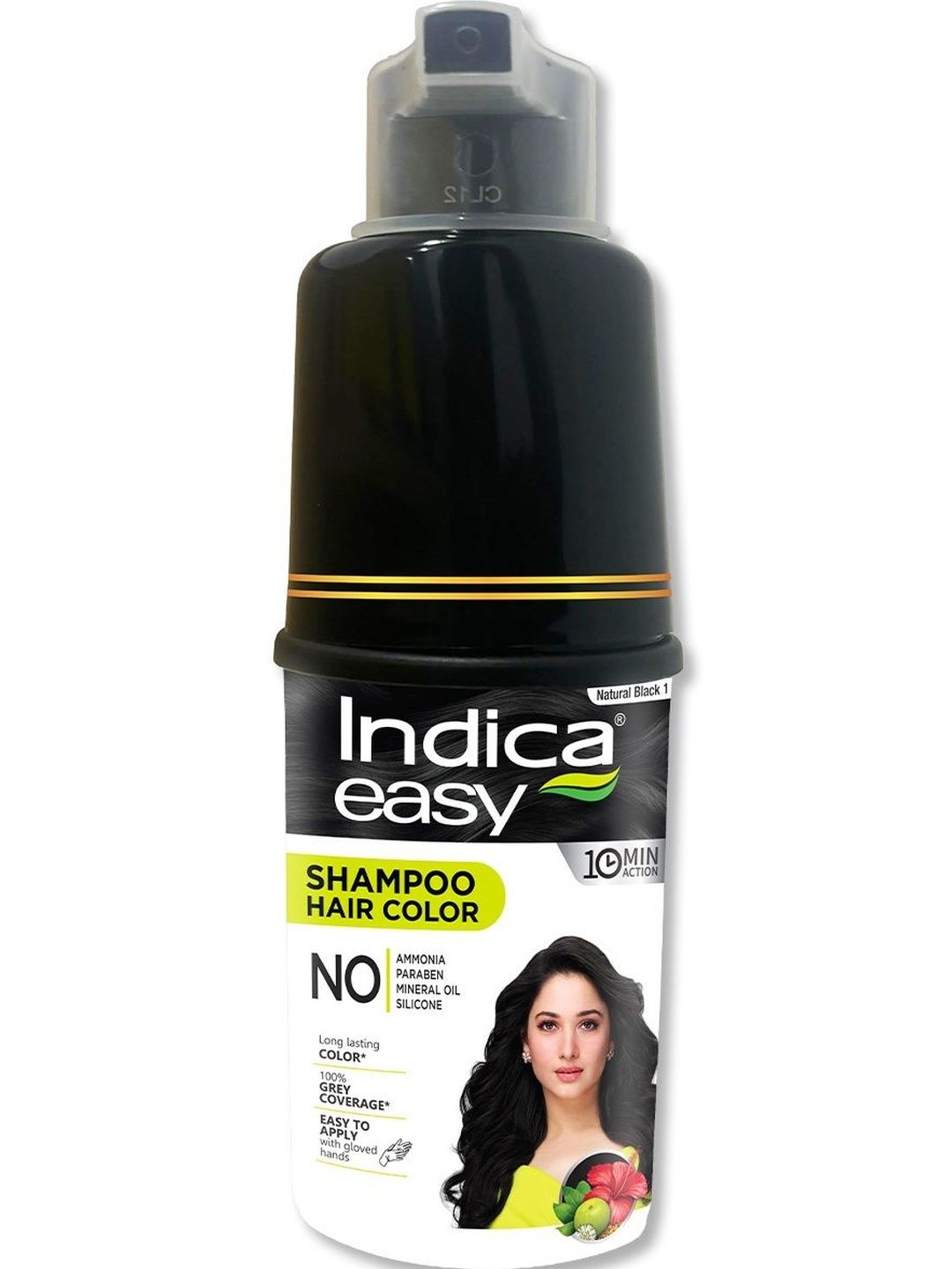 Indica Easy Hair Color Shampoo With Amla & Hibiscus - 90 ml - Natural Black-picture-16