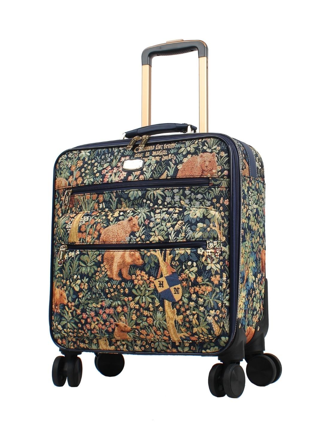 Henney Bear Tapestry Walk In The Forest Cabin Luggage 16 Inches-picture-34