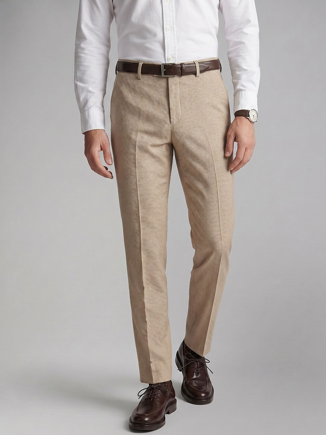 Louis Philippe Men Slim Fit Formal Trousers-picture-57