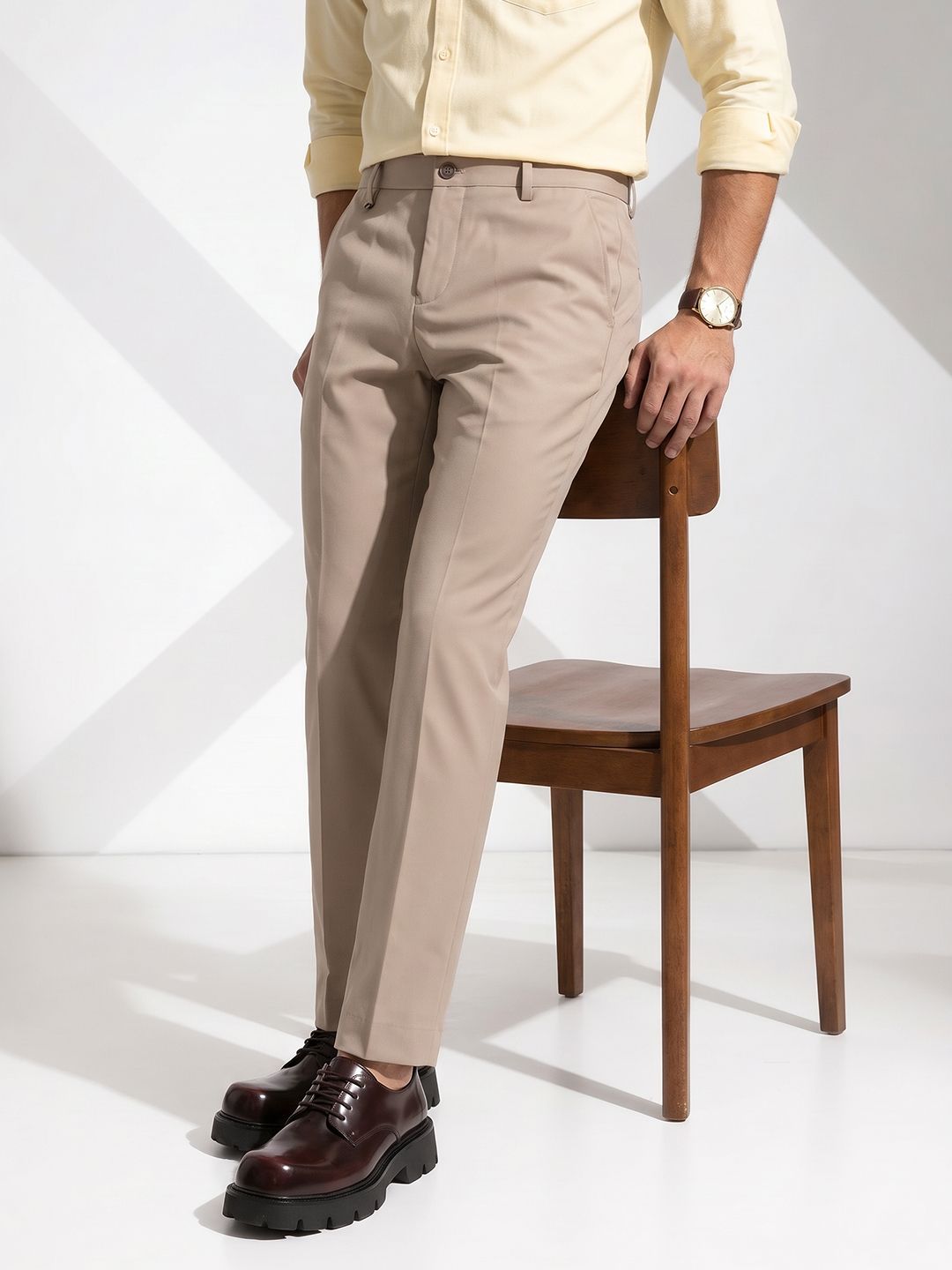 INVICTUS Men Woven Formal Trousers-picture-32