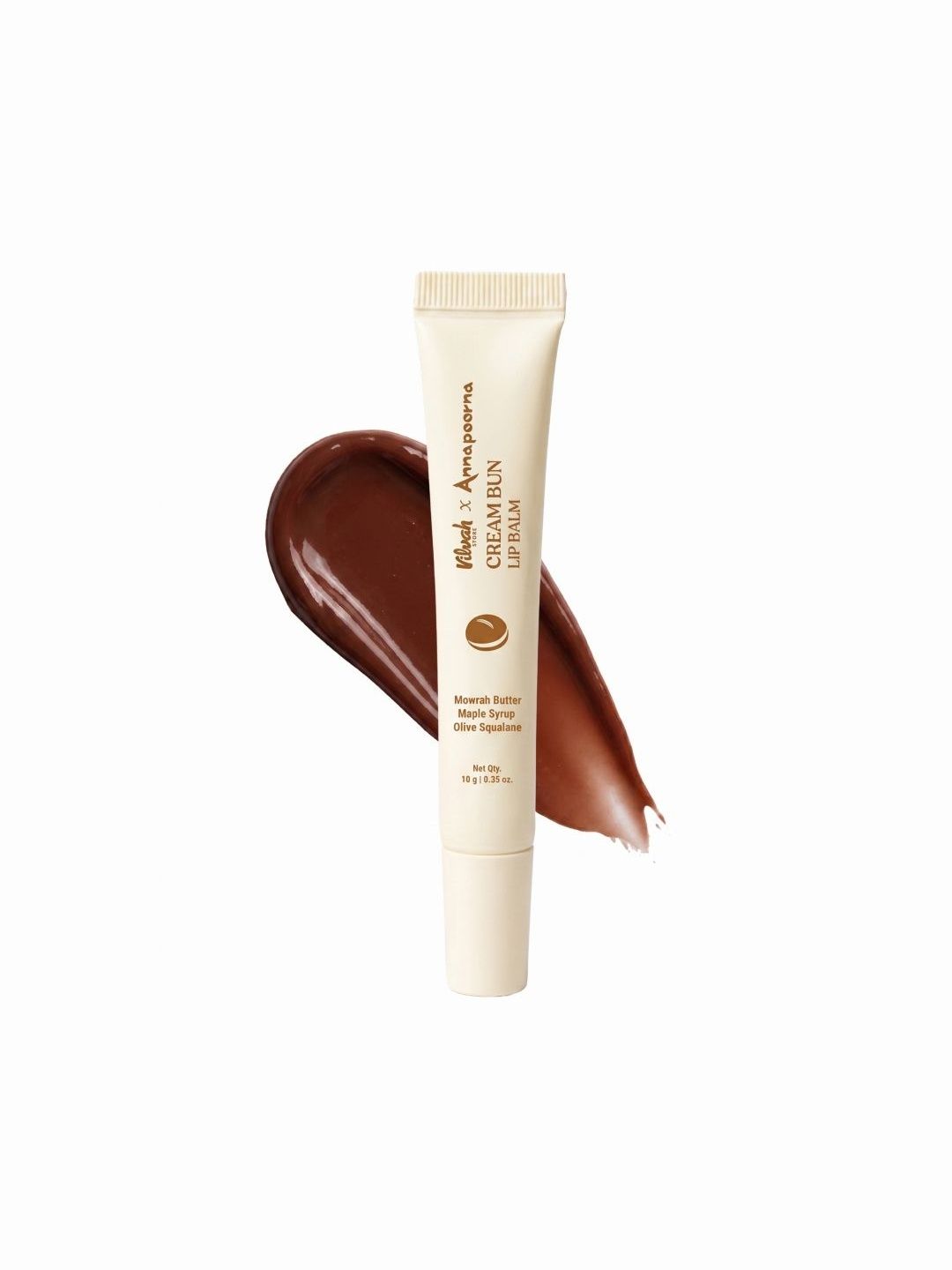 Vilvah Store Cream Bun Lip Balm - 10 g - Brown-image-17