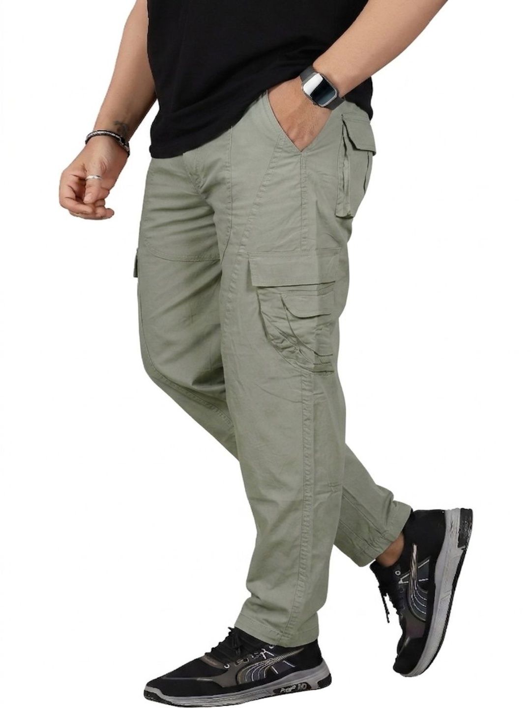 R.Code by The Roadster Life Co. Men Comfort Cargos Trousers-picture-28