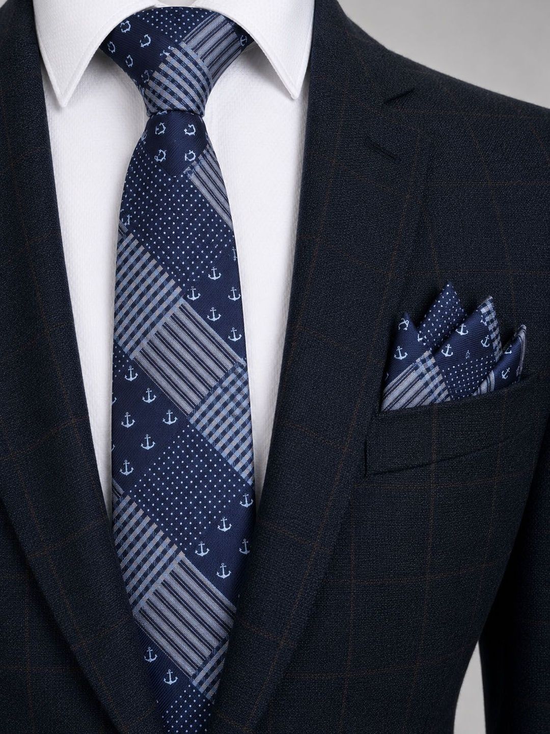 Cazzano Men Checked Skinny Tie-picture-35